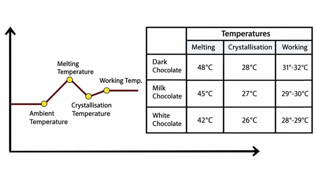 Chocolate Tempering Temperature Chart